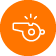 orange icon of a whistle