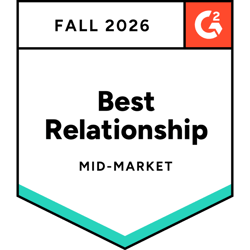 G2 Best Relationship, Mid-Market, Fall 2026