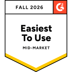 G2 Easiest To Use, Mid-Market, Fall 2026