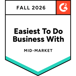 G2 Easiest to do Business With, Mid-Market, Fall 2026