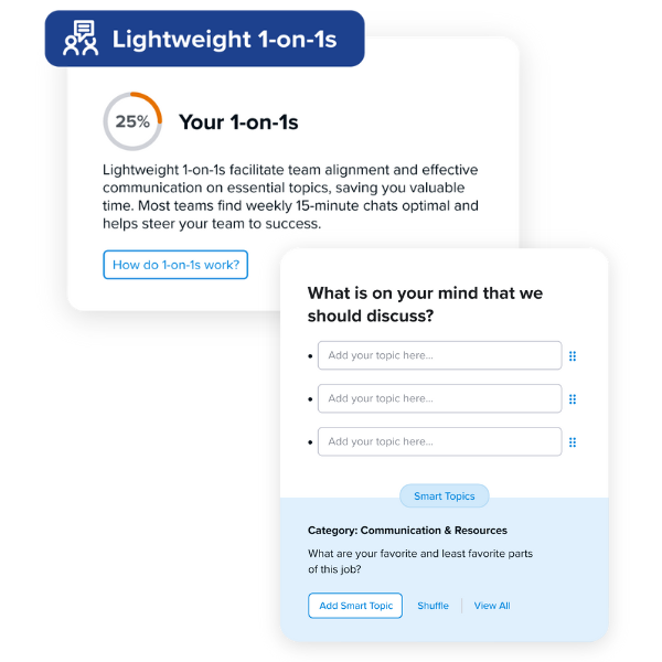 Lightweight 1-on-1s - Engagement for Teams - LP Graphics