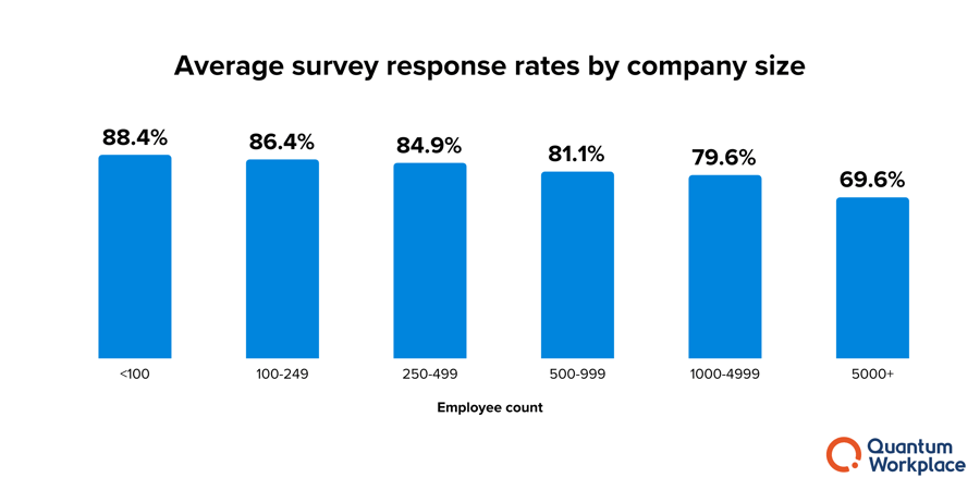 Response rates by company size