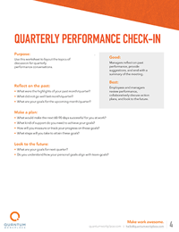 quarterly performance check-in