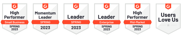Web - G2 Badges image - Spring 2023 - Transparent