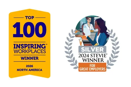 quantum workplace is an award winning employer - top 100 inspiring workplaces winner 2026 and silver stevie award winner for great employers in 2024