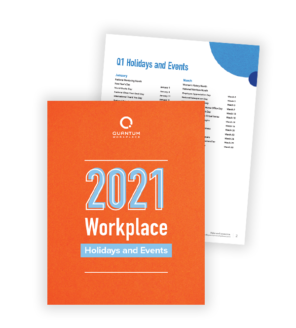 2021 Workplace Holidays and Events