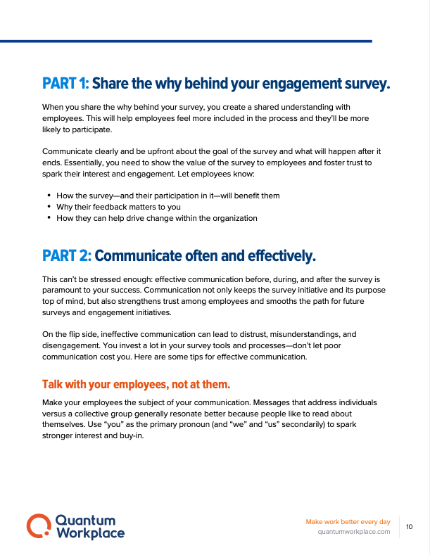 eBook page preview on how to drive high employee survey participation