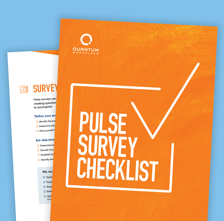Cover page of the Pulse Survey Checklist resource