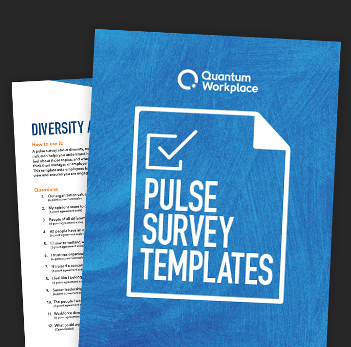Cover page of the Pulse Survey Templates resource
